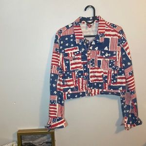 Divided Flag Jean Jacket 🇺🇸